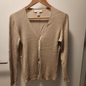 Banana Republic Beige Silk Cashmere Cardigan